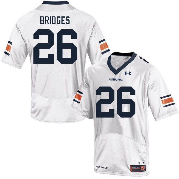 Men #26 Cayden Bridges Auburn Tigers College Football Jerseys Sale-White